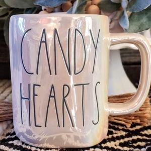 Rae Dunn Pink Iridescent Candy Hearts Mug